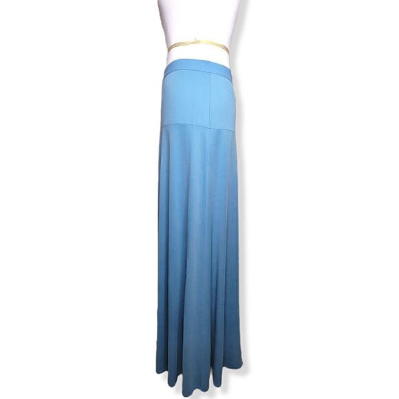 BCBGMaxazria Jaymee Elastic Waist Maxi Skirt Blue Breeze Size Medium - Picture 6 of 11